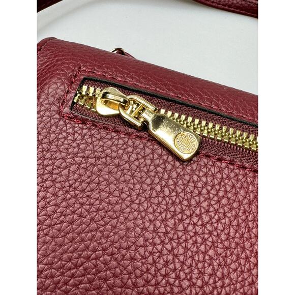 Grenobil Crossbody Purse Matching Coin Purse Card Wallet Adjustable Red Burgundy - Picture 5 of 12